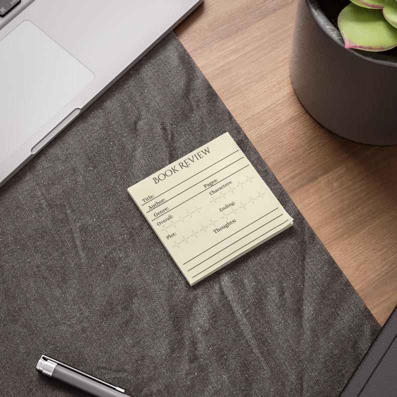 Book Review Post-it Note Pad: 3x3 Mini Book Tracker image 4