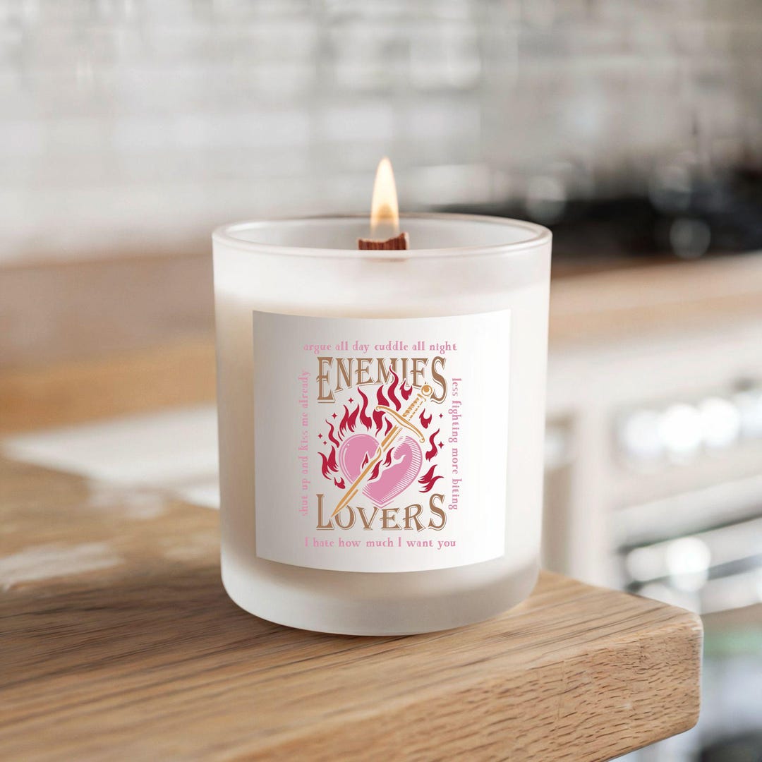 Bookish Scented Candle for Romance Readers Etsy