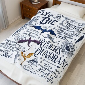 Fourth Wing Book Lover Blanket Reading Nook Throw afbeelding 7