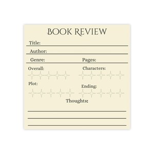Book Review Post-it Note Pad: 3x3 Mini Book Tracker image 6