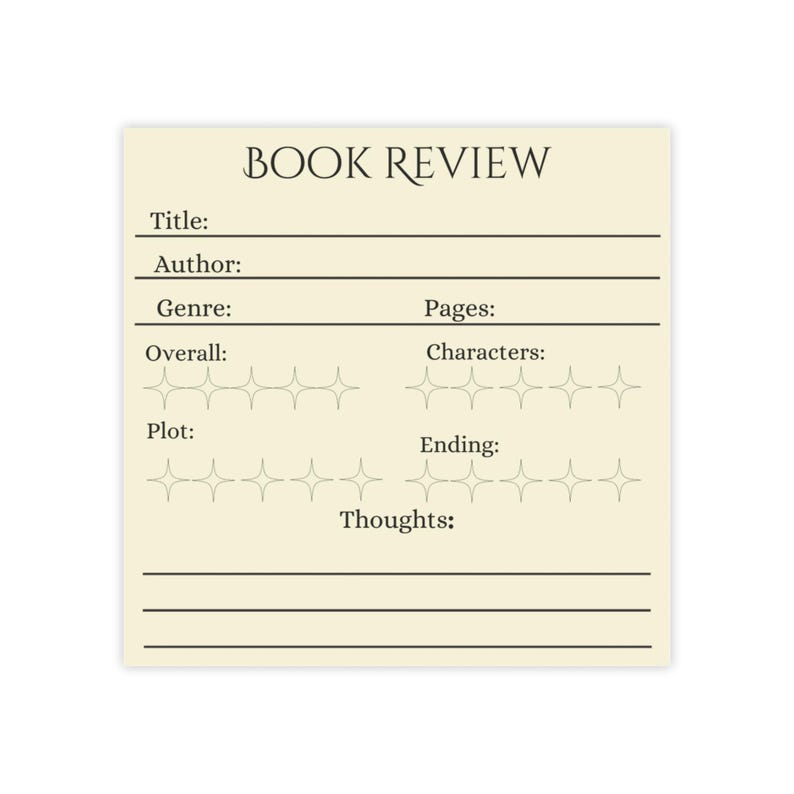 Book Review Post-it Note Pad: 3x3 Mini Book Tracker image 6