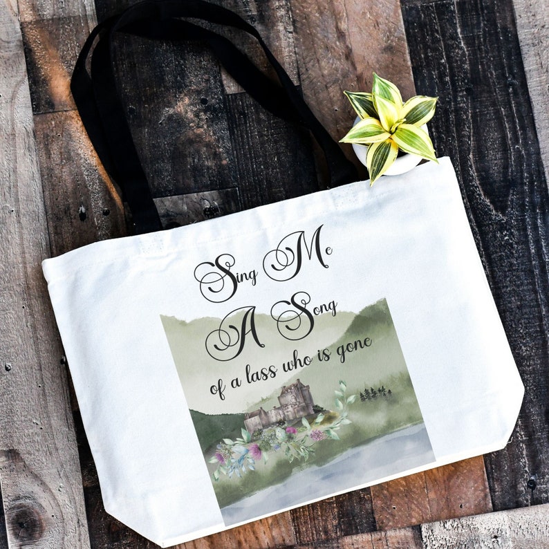 Outlander Inspired Tote Bag Skye Boat Song Tote Sing Me A Song Tote Bag