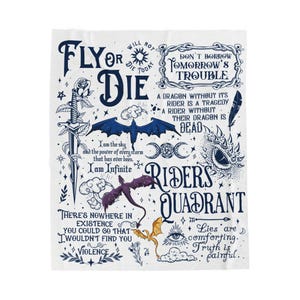 Fourth Wing Book Lover Blanket Reading Nook Throw afbeelding 8