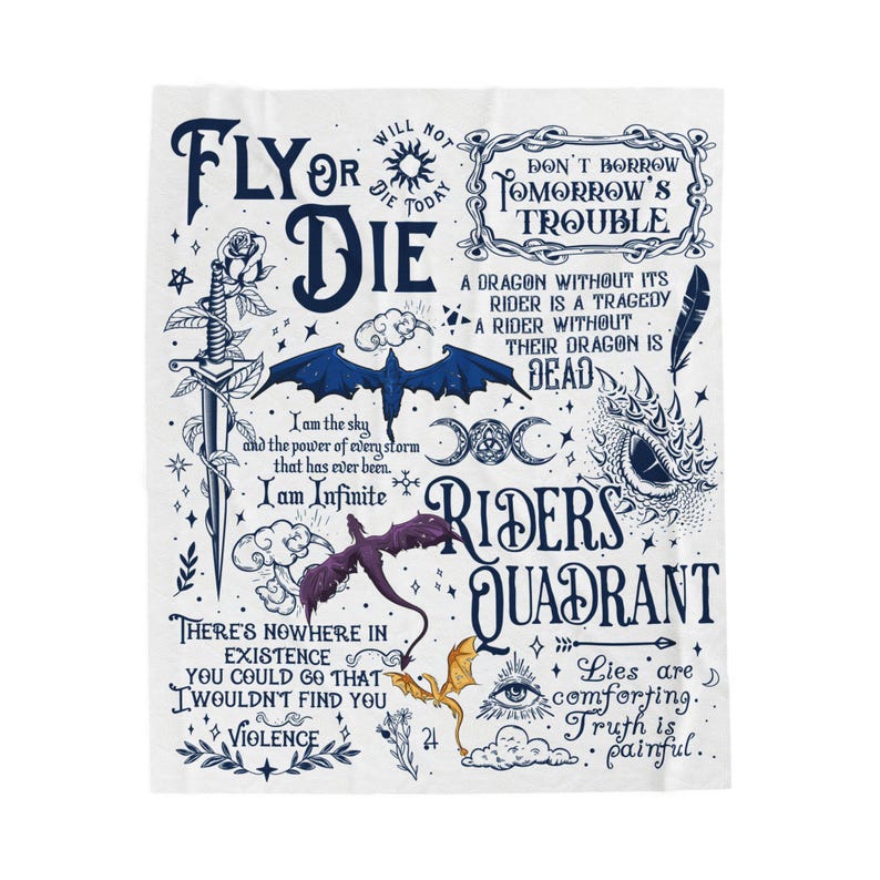 Fourth Wing Book Lover Blanket Reading Nook Throw afbeelding 8