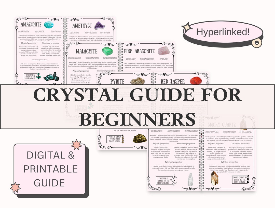 Printable Crystal Guide Crystal Meaning Guide Beginners - Etsy México