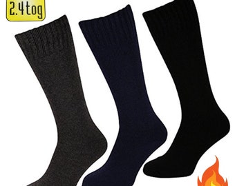 Lamb Merino Wool Socks Men's Thermal Assorted Socks Merino Real Wool Soft Warm Long Socks Men Black Navy Grey Walking Boot Work Socks 1 Pair