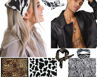 Bandanna Animal Print Unisex Zebra Cow Leopard Bandana Head Wrap Face Mask Headwear Scarf Neck Wrist Head Tie Neckerchief Arm Or Wrist Band