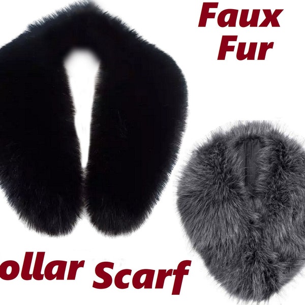 Ladies Faux Fur Collar Scarf Stole Wrap Scarves 90 Cm Women's Winter Warm Fluff Scarves Neck Warmer Wraps