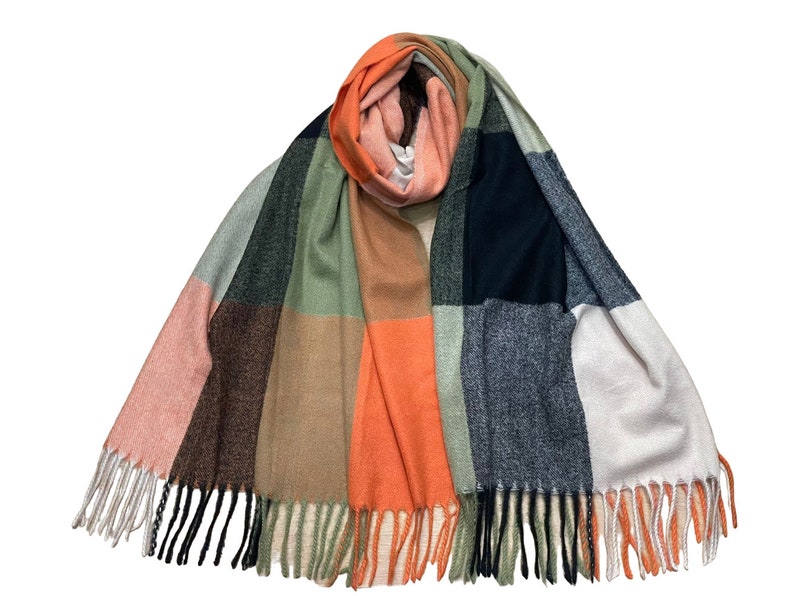 Cashmere Scarf Winter Tassels Shawl Ladies Women Warm Autumn Scarves 200 x 70 cm image 9