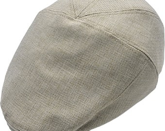 Berretto piatto estivo Cappello da uomo in cotone beige a 5 pannelli Cappello da strillone Baker Boy Berretto a spina di pesce Gatsby Cappelli country in tweed unisex