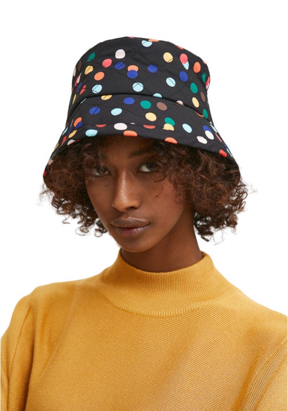 Ladies Bucket Hat Polka Dots Men's Women's Celebrity Summer Beach Festival One Size Hats