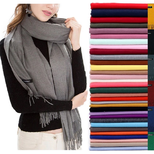 Cashmere Scarf Wool Blend Shawl Ladies Soft Large Thick Warm Luxury Wrap Women's Scarves & Shawls