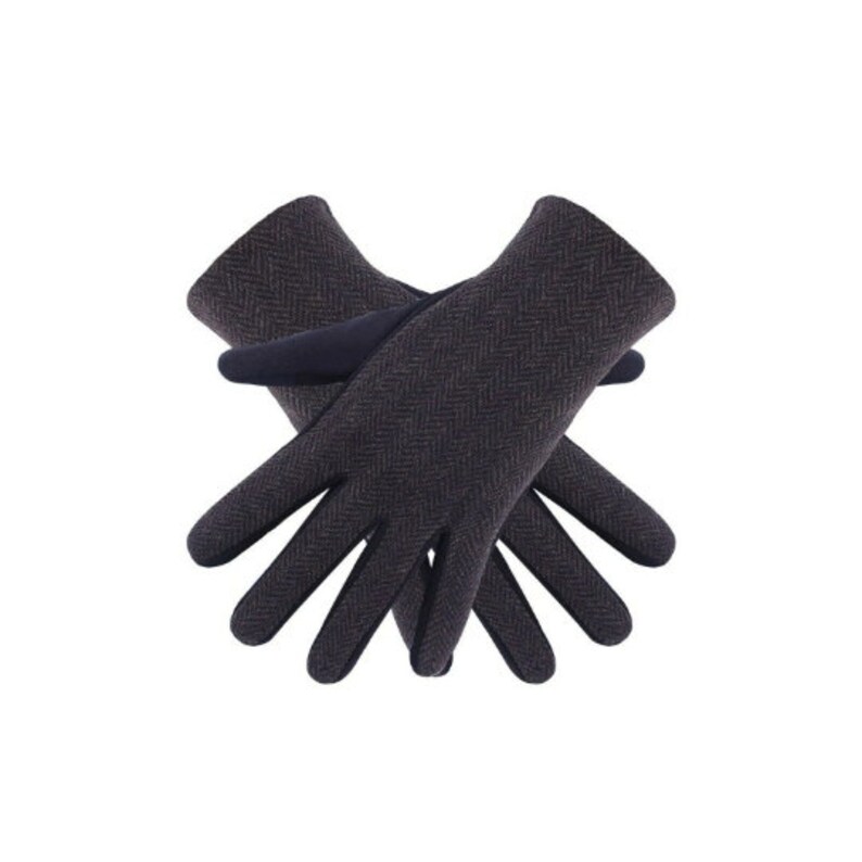 Gants coupe-vent thermiques Hommes Chaud Hiver Doux Gants dhiver authentiques Gants froids adultes Most Fit UK Taille unique Dark Brown & Black