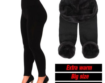 Dames épaisse fourrure polaire doublée legging femmes thermique sports d’hiver gymnastique pantalon yoga plus tailles legging uk 18-26