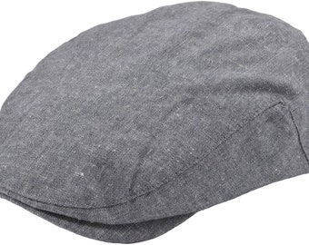 Gorra plana clásica de verano de algodón gris para hombre Newsboy Baker Boy gorra de Gatsby en espiga sombrero de campo de Tweed Unisex