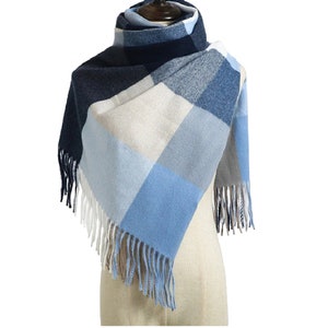 Cashmere Scarf Winter Tassels Shawl Ladies Women Warm Autumn Scarves 200 x 70 cm Teal/Turquoise