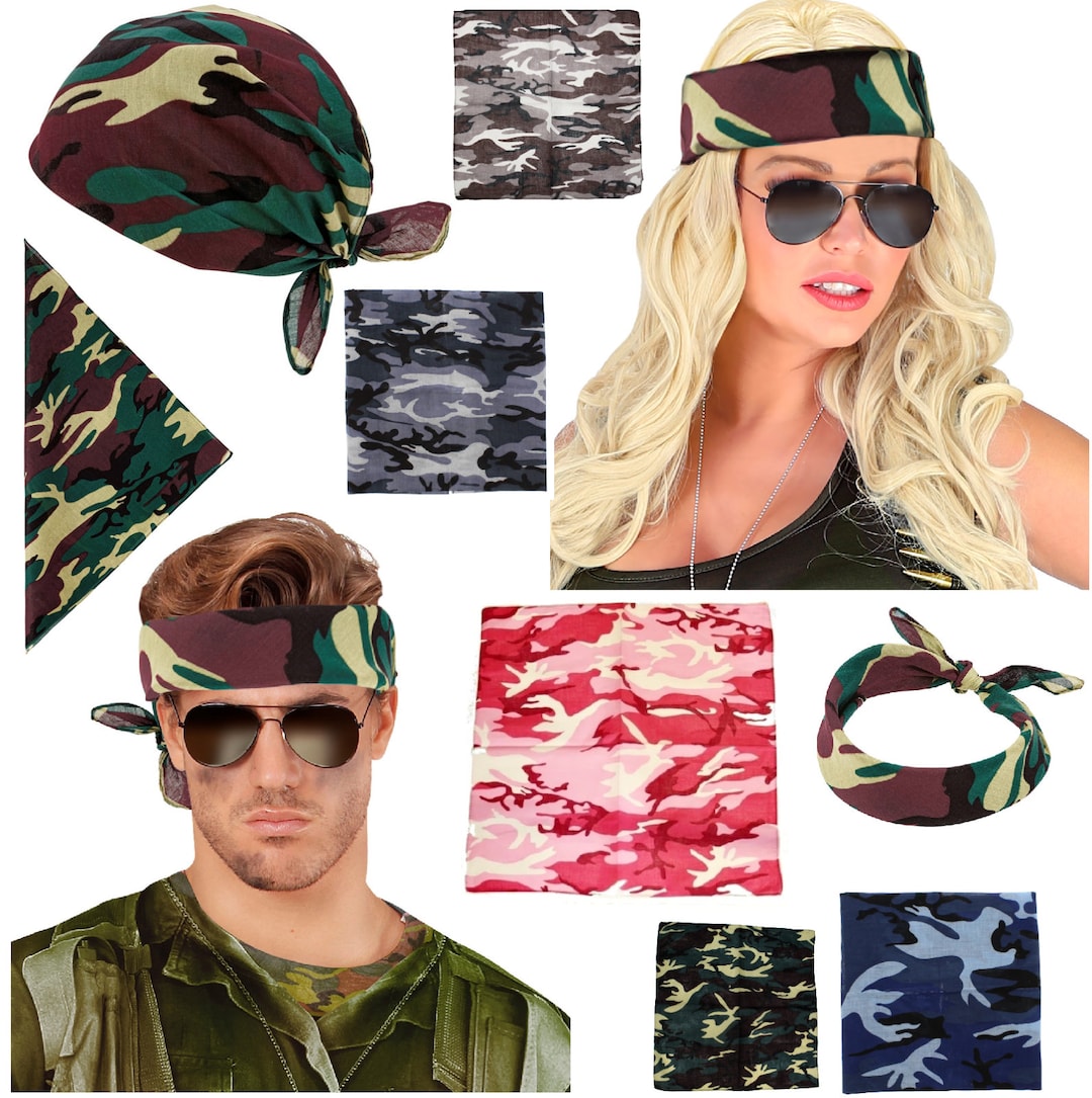 Bandana Camouflage Mask Camo Army Green Military Bandanna Headwear