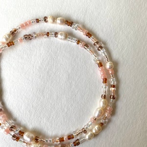 Perlenkette mit Süßwasserperlen / Süßwasserperlen Halskette Bild 5