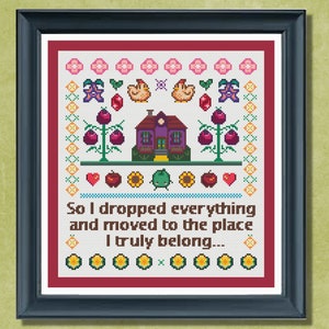 Stardew Valley Community Center Sampler - Cross Stitch Pattern (PDF Download)