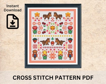 Stardew Valley Horse Sampler - Cross Stitch Pattern (PDF Download)