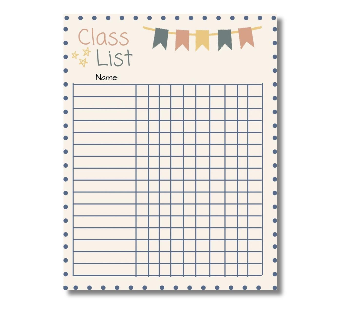 class-list-digital-file-etsy for Free Printable Class Roster Template Class List - Digital File - Etsy for Free Printable Class Roster Template