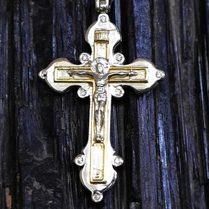 18k Gold Jesus Crucifix Pendant Jesus Pendant Jesus Cross Necklace Crucifix Necklace Religious Pendant Jesus Cross Chain For Men Gold Cross