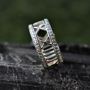 925 Silver Roman Numeral Ring Roman Letters Ring Roman Numeral Date Ring Band Gift For Her Roman Numeral Band Silver Numeral Ring With Stone