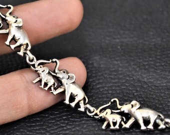 925 zilveren olifantenarmband: moeder- en babybedel, gelukssieraden olifantenarmband 100% echt