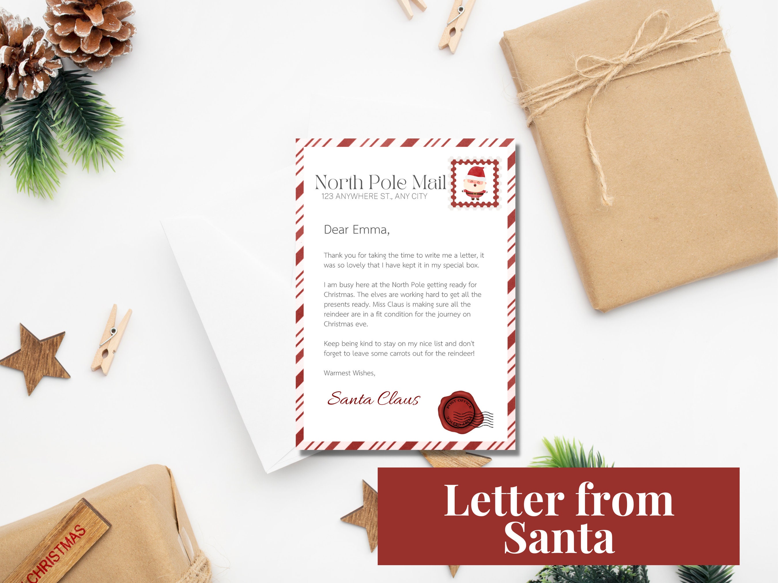 Letter From Santa, Santa Letter Template, Santa Mail, Personalized ...