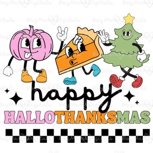 Retro Halloween PNG, Halloween PNG, Halloween Sublimation, Retro Halloween, Hallothanksmas