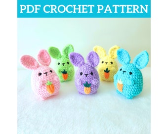 No-Sew Easter Chubby Bunny Crochet Pattern: Handmade Amigurumi Rabbit