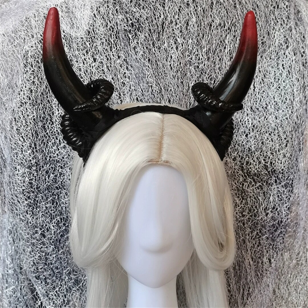 Cosplay Devil Horns Hair Hoop Halloween Black Demon Horns Etsy