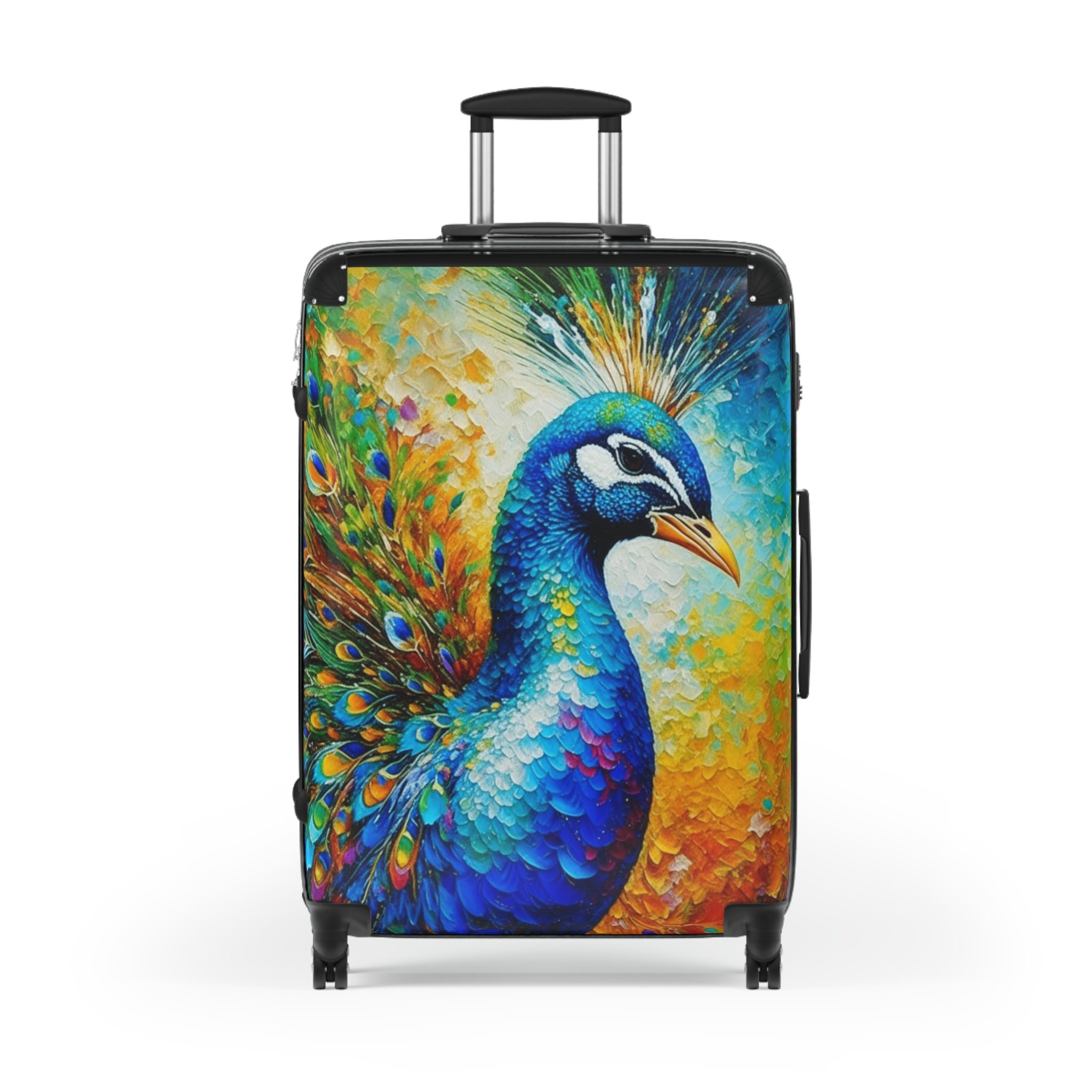 Colorful Peacock Vacation Suitcase