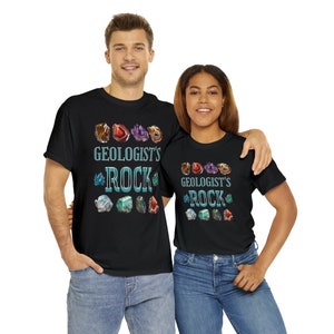Camiseta de roca, camiseta de amante de las rocas, camiseta de geología, roca de geólogo, regalo para geólogo, camiseta de coleccionista de rocas, camiseta de roca genial, camiseta unisex de algodón grueso