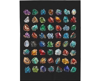 Geoligist Gift, Geology, Rocks, Rock Lover, Geologist Blanket, Velveteen Plush Blanket