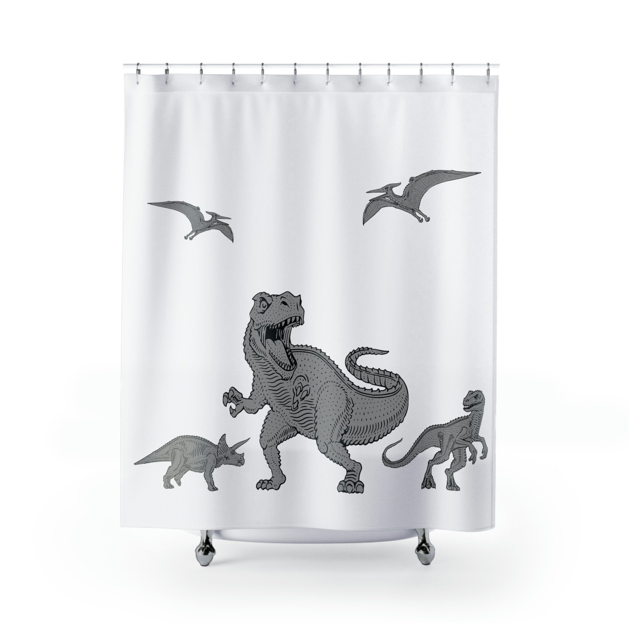 Dinosaurs, Trex Shower Curtain, Dinosaur Lover, Dinosaur Shower
