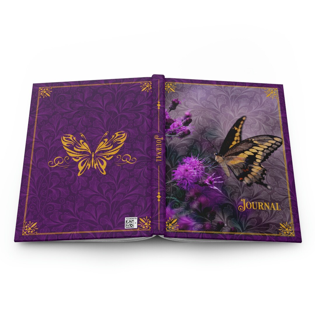Butterfly, Victorian Butterfly Journal, Victorian Style, Purple Journal ...