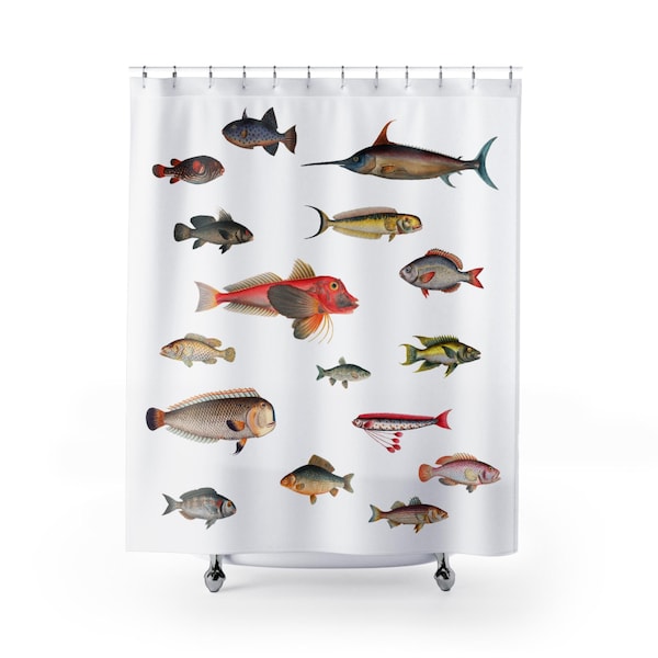 Fish Shower Curtain - Etsy