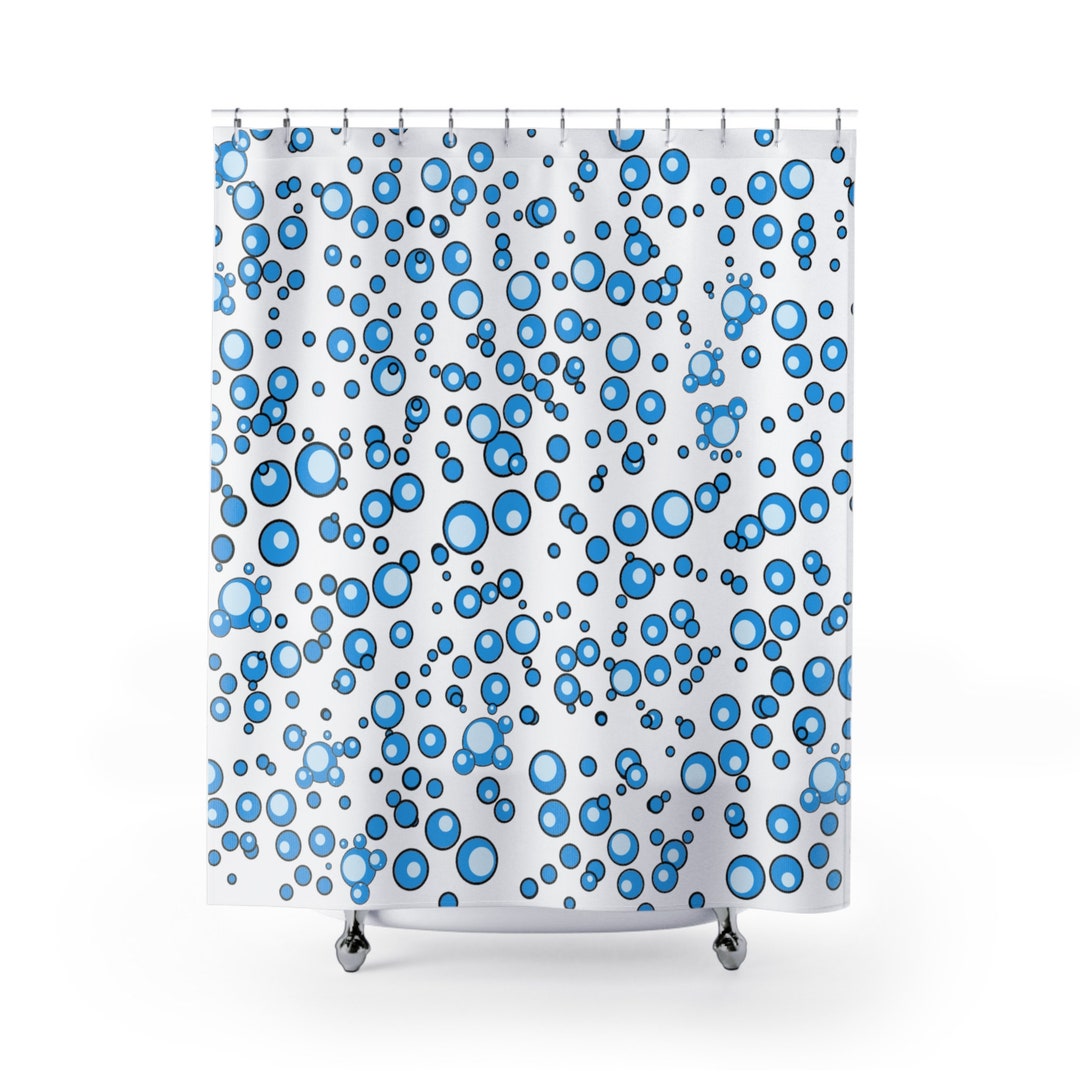 Bubbles, Bubble Shower Curtain, Shower Fun, Blue Bubble Curtains, Bubbly, Shower Curtains Etsy