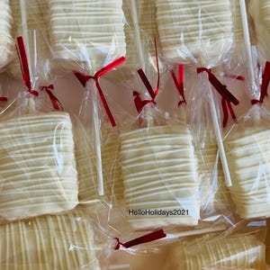 1 Dozen White Chocolate Covered Rice Crispies! HEAT SENSITIVE! Please read messages for delivery updates!