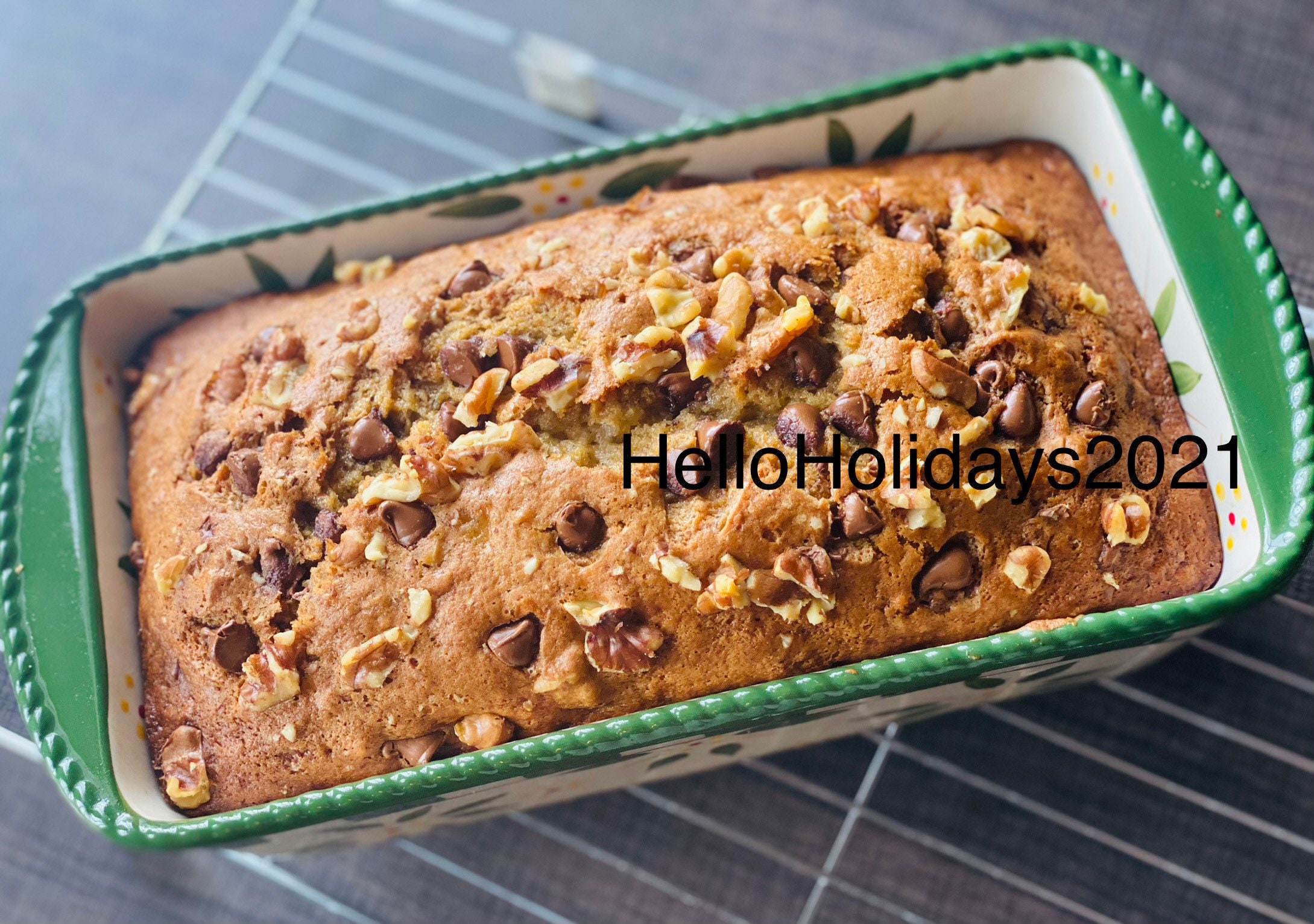 Banana Nut Bread Sold by the Loaf contains Cinnamon Option for Add Ins