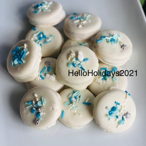 1 Dozen Peanut Butter Ritz Crackers: White Chocolate Covered! Sprinkles change with the seasons! Read messages for delivery updates!