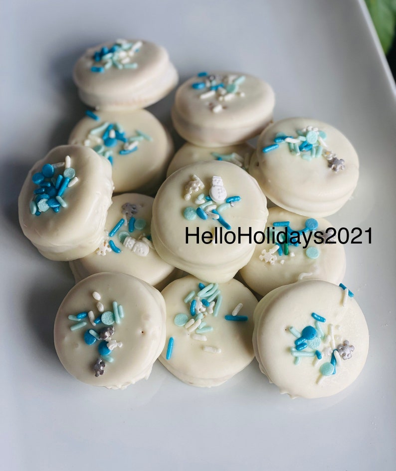 1 Dozen Peanut Butter Ritz Crackers White Chocolate Covered Sprinkles