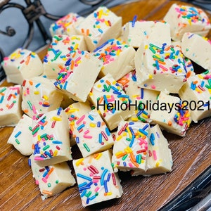 2 LBS of Birthday Cake Fudge! HEAT SENSITIVE! Please read messages for delivery updates!