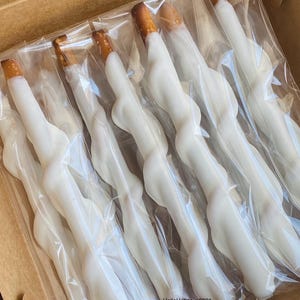 1 Dozen Carmel White Chocolate Pretzel Twists. HEAT SENSITIVE! Please read messages for delivery updates!