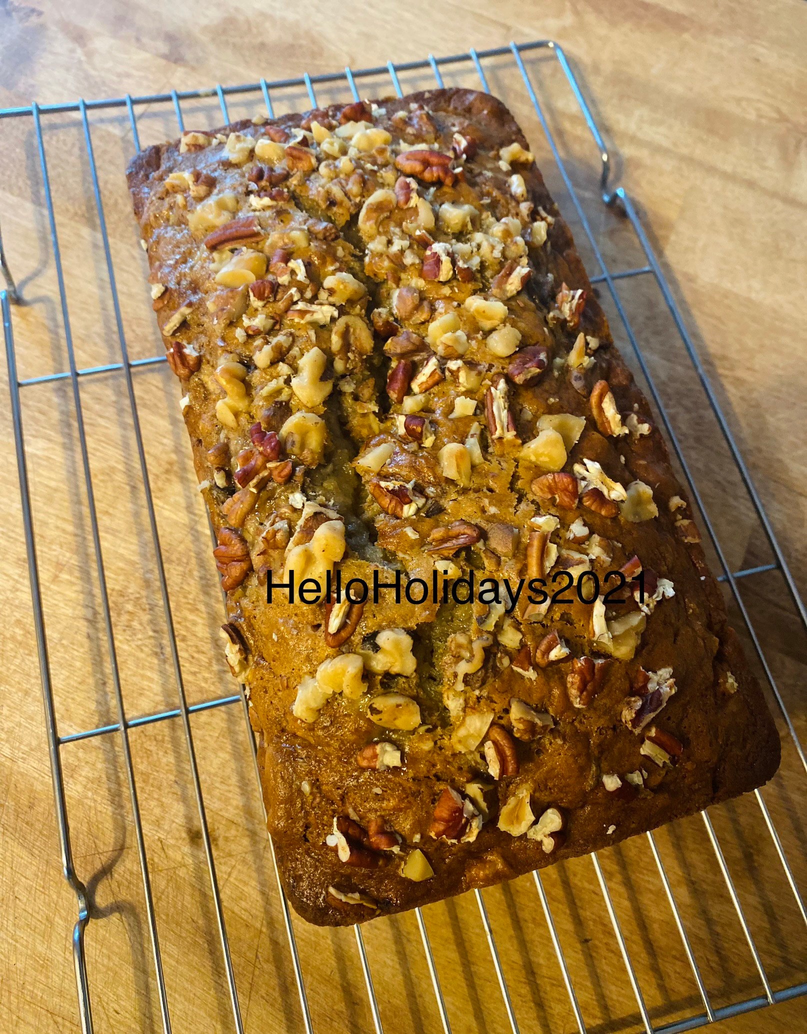 Banana Nut Bread Sold by the Loaf contains Cinnamon Option for Add Ins
