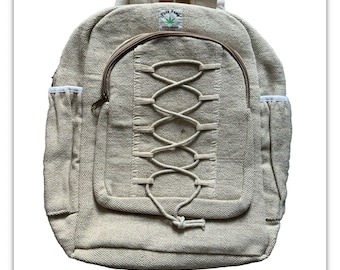 Handcraft Hemp Rucksack Multicolour Handmade Backpack Festival Nepal LARGE