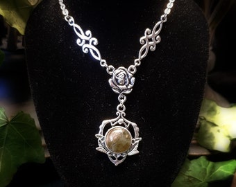 Collier elfique antique en argent 'Maerwen' fait à la main