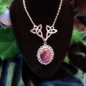 Handmade Antique Silver Amethyst &#39;Caladwen&#39; Fantasy Elven Necklace