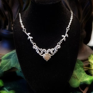 Handmade Antique Silver Labradorite &#39;Lindariel&#39; Fantasy Elven Necklace